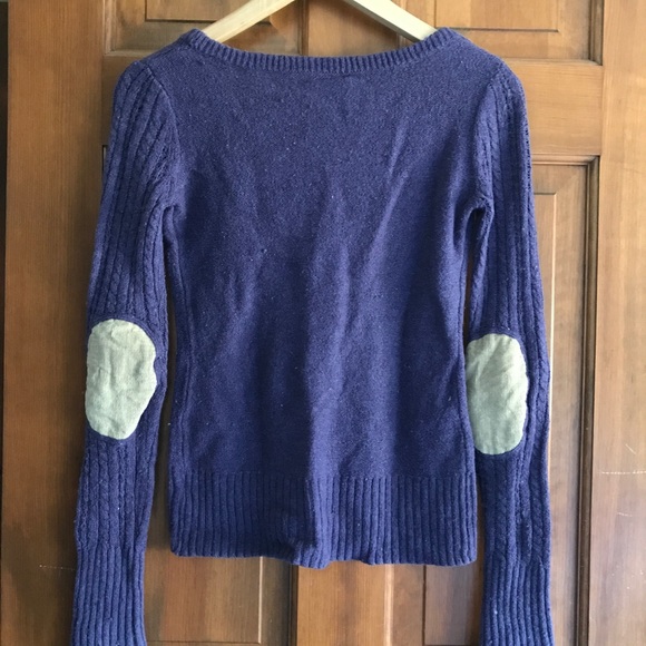 ❄️ purple sweater with corduroy elbow patches - Picture 2 of 2